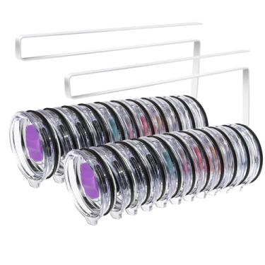 Imagem de Organizador de tampa para copo Yeti, pacote com 2 para tampas de copo Yeti, economia de espaço, suporte de tampa de copo sob o armário, acessórios para garrafa de água, gancho de armazenamento de até