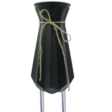 Imagem de Vasos de cemitério para túmulos de plástico durável suporte de flores com pontas de metal decoração de arco para lápides de cemitério, decorações de túmulo ao ar livre para presentes de memorial para