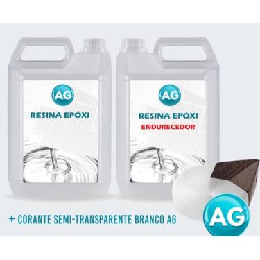 Imagem de Resinas Epóxi 1KG + Corante semi-transparente branco Ag - Resinas ag
