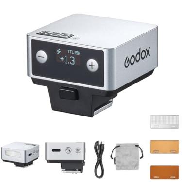 Imagem de Godox Mini flash de câmera IT20 S IT20S para Sony, TTL GODOX Flash, potência total 700+, tempo de reciclagem de 1,5s, carregamento USB-C, com difusor magnético e filtro - prata