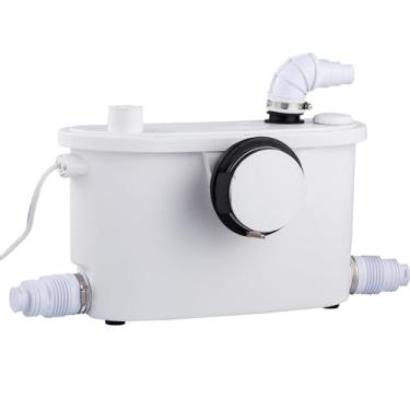 Imagem de Flodream Bomba Trituradora Para Descarga Ascendente De Vaso Sanitário, Sanitário Porão Com 4 Entradas Água, Cozinha, Pia, Banheira, Máquina Lavar Roupa, Lâmina Afiada Aço Inoxidável Descarte Esgoto