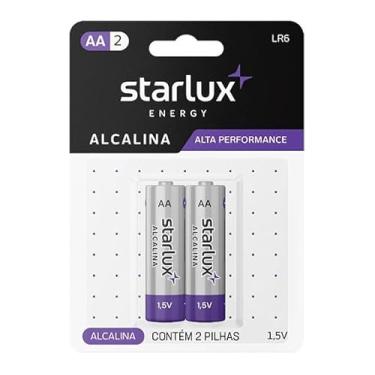 Imagem de Starlux Energy – Pilha AA Alcalina Pequena (Blister c/ 2 Unidades) | Alta Performance e Longa Duração | Energia Confiável 1,5V para Dispositivos