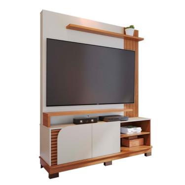 Imagem de Home Estante Rack Jurere 1500 Led Para Tv Até 65 Polegadas Off White Matte-freijo Off White Matte-freijo