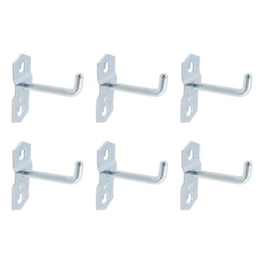Imagem de Rannb Ganchos de Pegboard Ganchos de metal resistente de aço de 9,5 cm para quadros espaçados de 2,8 cm, ganchos de parede de garagem para organizar ferramentas em casa ou garagem, 5 cm de comprimento