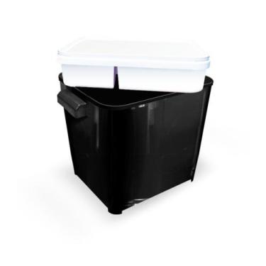 Imagem de Porta Ração Pote até 4,5 Kg com Tampa c/ Comedouro Furacão - Furacão P