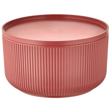 Imagem de Travessa Redonda Dynasty Velout em Plástico com Tampa Marrom - 1,5L