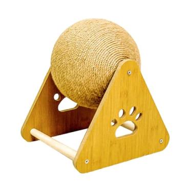 Imagem de Ｂｅｓｇａ Brinquedo arranhador para gatos com bola, corda de cânhamo, bola para arranhar, proteção para o chão do sofá, brinquedo interativo para entretenimento, Grande