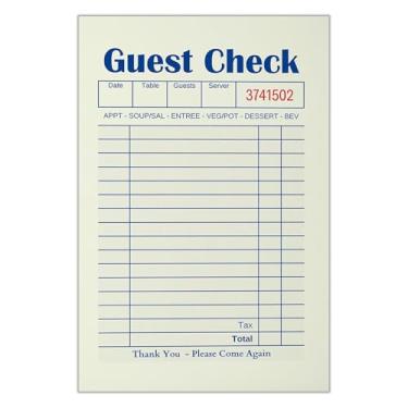 Imagem de SELF FIND Pôster de cheque de convidado em branco moderno almofada de verificação de convidado em tela arte de parede restaurante bloco de pedidos de garçom impressões pintura para casa quarto