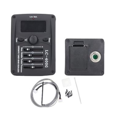 Imagem de Guitar Guitar 4 Banda EQUIZER EQ de captação de piezo pré -amplificador profissional com sintonizador cromático para performance de palco de prática de prática de prática.