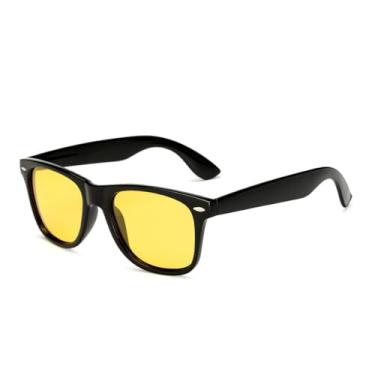 Imagem de Óculos de sol clássicos masculinos polarizados 2025 femininos, lentes azuis espelhadas, proteção UV400 para direção noturna, óculos de sol de verão, 7 lentes pretas, visão noturna,