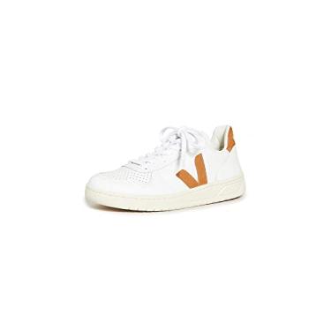 Imagem de Veja Tênis de couro masculino V-10, Extra/branco/camelo, 9