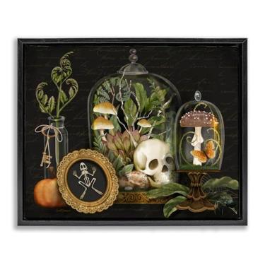 Imagem de Stupell Industries Dark Academia Terrarium Motif Black Framed Floater Canvas Wall Art Design por Nicole Tamarin, 25 x 31