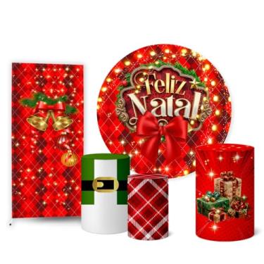 Imagem de Trio Capas Cilindro + Painel Sublimado + Lateral Natal (K2NAT0050)