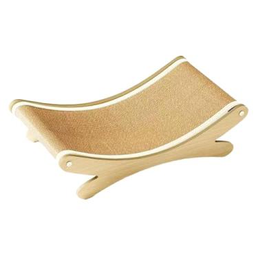 Imagem de Generic Arranhador de sisal para gatos, cama, descanso, brincar, deitar, protetor de móveis, estrutura de madeira resistente, cadeira, rede, arranhador para