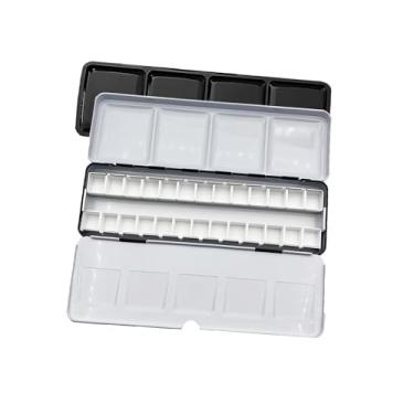 Imagem de Colaxi Paleta de, bandeja de pintura, com recipientes, caixa de tinta, estojo de tinta para, óleos e mistura de cores, pintura a óleo, 26 Meias Panelas