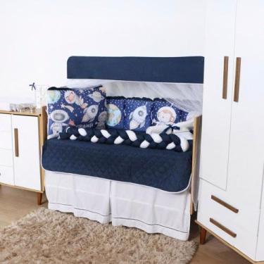 Imagem de Kit Berço Sublimado Americano c/ Trança Almofadas Bebê Menina Menino 1