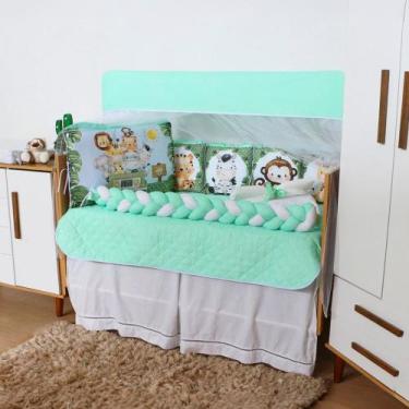 Imagem de Kit Berço Sublimado Americano c/ Trança Almofadas Bebê Menina Menino 1