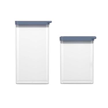 Imagem de Potes Herméticos Organizadores Electrolux Experience Empilháveis Modular 2 Unidades Empilhável Modular 2,5L