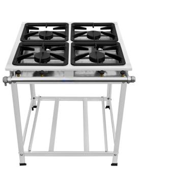 Imagem de Fogão Industrial 4 Bocas 40x40 Ap P8 em Aço Inox Leona