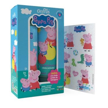 Imagem de Kit Shampoo e Condicionador Griffus Peppa Cabelos Cacheados