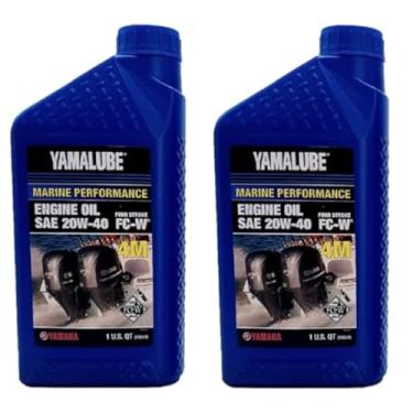Imagem de Yamaha Original OEM Yamalube LUB-20W40-FC-12 Marine Performance Quatro Tempos FC-W Óleo de Motor Marítimo Externo Yamalube OEM - 2 Quartos