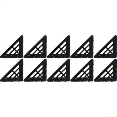 Imagem de Trava Esquadro De Nylon Para Contramarco 240mm C/ 10 unid - Fast Vidro