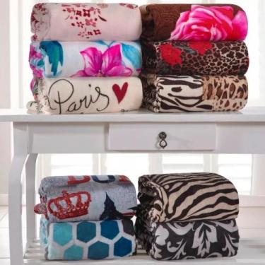 Imagem de Manta Flannel infantil Cobertor 1,50m x 1,00m Estampada Solteiro Macia