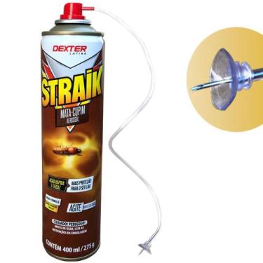Imagem de Mata Cupim Madeira Porta Aerosol Straik Com Aplicador 400ml Dexter Lat