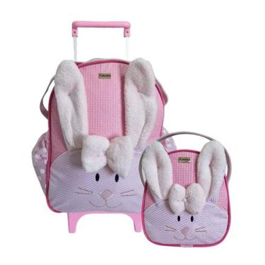 Imagem de Mochila De Rodinhas Infantil Bichinho com Lancheira Escolar Tam. G - L