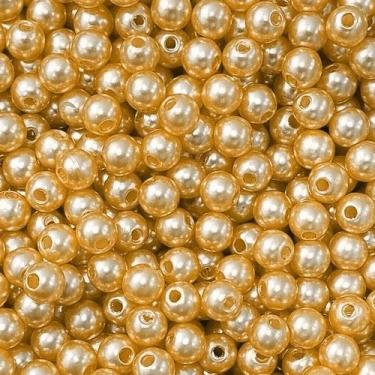Imagem de PÉROLA DE ABS LISA Nº 06 20G PEROLA 6 MM - LADEIRA BIJUTERIAS, CARAMEL