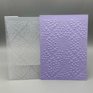 Imagem de Pasta de plástico 3D em relevo com textura de gota de água, bolha, tamanho A6, para fazer cartões, faça você mesmo, scrapbooking, papel, artesanato, artesanato, scrapbook, artes, decoração