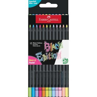 Imagem de Faber-Castell Lápis de Cor Preto Edição Neon e Cores Pastel, Conjunto de 12 latas de 12