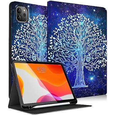 Imagem de Uppuppy Capa para Apple iPad Pro 12,9 polegadas, capa para iPad de 12,9 polegadas para crianças, linda capa fólio para lápis, mulheres, adolescentes, meninas, árvores, capa para iPad Pro de 12,9 polegadas, 6ª/5ª/4ª geração 2022/2021/2020/2018