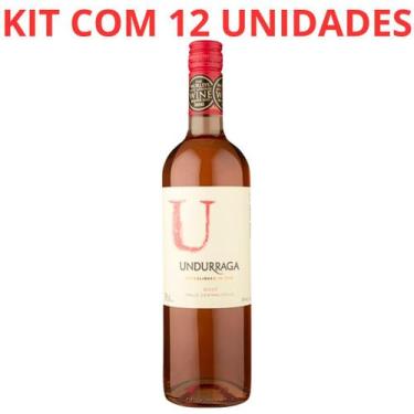 Imagem de Vinho u undurraga valle central cab sauv 750ml rose kit c/12