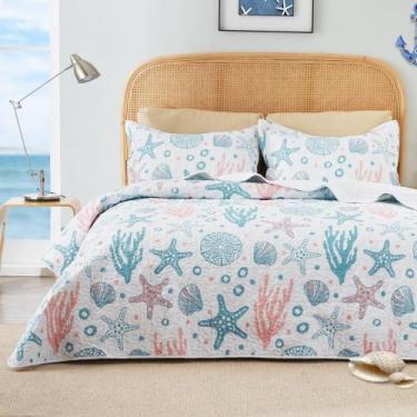 Imagem de Conjunto de cama de edredão Love's cabin Cal King Size Coastal Pink