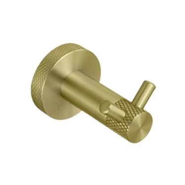 Imagem de Suporte de toalha de parede em aço inoxidável dourado escovado, suporte para papel higiênico, gancho para roupão, porta-copos, escova de vaso sanitário, acessórios de banheiro, gancho duplo para roup