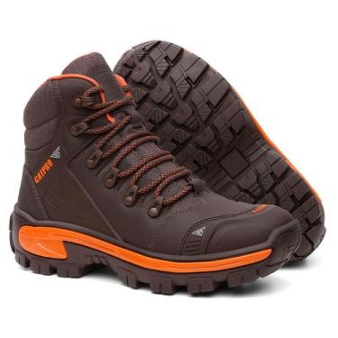 Imagem de Bota Catpro Bravo Masculina Adventure Couro Bovino Cano Médio Seguranç