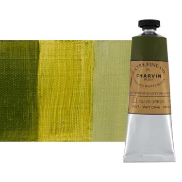 Imagem de Charvin Tinta a óleo extrafina – Tinta a óleo francesa profissional de luxo, exibindo os pigmentos da natureza, consistência cremosa com vivacidade – Tubo único de 60 ml – Verde oliva