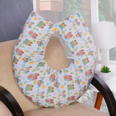 Imagem de Almofada para Amamentação de Bebê Menino com Capa Removível - AVM Enxo