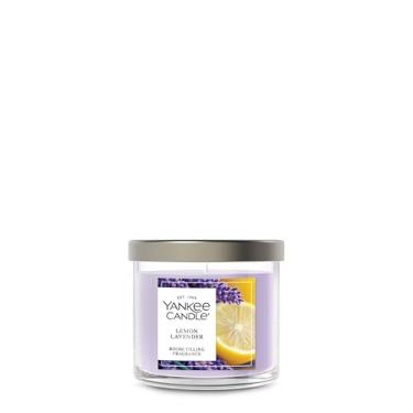 Imagem de Yankee Candle Perfume de lavanda limão perfumado, assinatura 122 g pequeno copo único pavio vela única, mais de 20 horas de tempo de queima