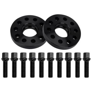 Imagem de IRONTEK Espaçadores de roda de 5 x 100 mm, espaçadores forjados reais de 20 mm com furo de cubo de 57,1 mm M14 x 1,5 pinos aptos para Audi 98-22 A3/ 96-07 A4/95-10 A6, para Volkswagen 04-19 Beetle/09