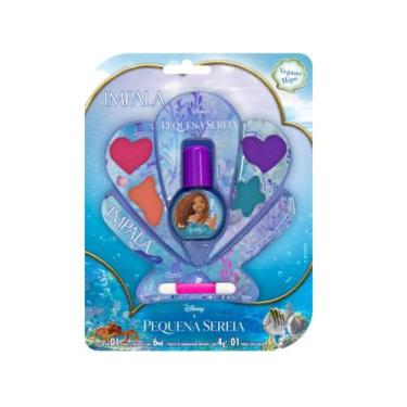 Imagem de Kit Impala Maquiagem e Esmalte Infantil A Pequena Sereia