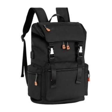 Imagem de GJHFCXSO Mochila Escolar Casual Para Homens E Mulheres Resistente à áGua Grande Capacidade E Trabalho Com Porta De Carregamento Usb,Black