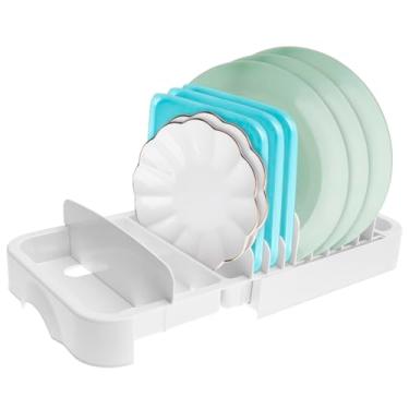 Imagem de Organizador de tampa de recipiente de alimentos expansível para armário com 10 divisórias ajustáveis, ferramentas práticas de cozinha para armário, gaveta, bancada