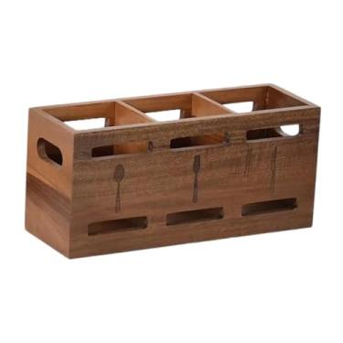 Imagem de AFXGUSD Organizador de Talheres de Madeira para Utensílios de Cozinha, Economia de Espaço Rústica, Exibição de Talheres para Hotéis E Casas de Fazenda