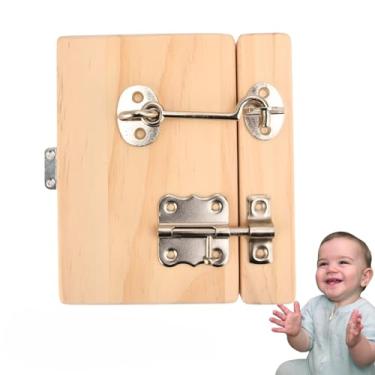 Imagem de Montessori Wooden Busy Board DIY Accessories Parts Set - DIY Materials for Parents - Sensory Board Items-Wooden Activity Parts - Preschool Educational Toy - Sensory Wall Material Kit- Wooden Door