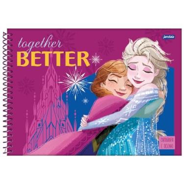 Imagem de CADERNO ESPIRAL 275X200MM CD CART 80FLS FROZEN FSC - JANDAIA - 69204-24