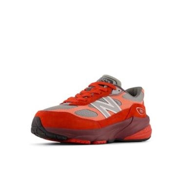 Imagem de New Balance Tênis infantil 990 V6 com cadarço, Alerta vermelho/flare, 17