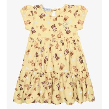 Imagem de Vestido Infantil Cotton Trick Nick Amarelo, M, Amarelo