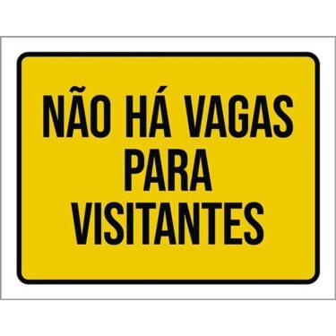 Imagem de Kit 5 Placas Sinalização - Não Há Vagas Para Visitantes